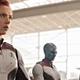 La escena en la que todo el grupo aparece con los trajes cuánticos de Hank Pym